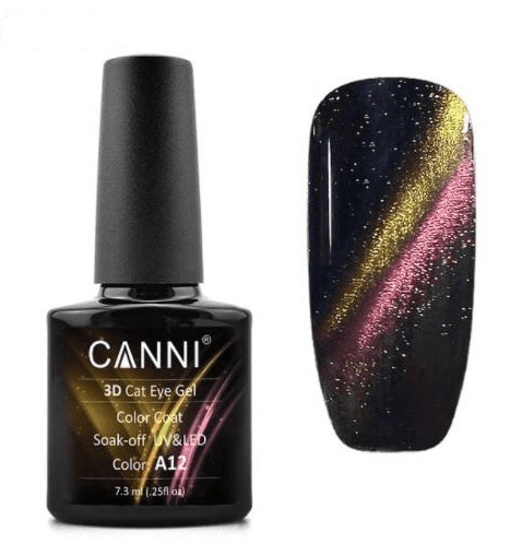 Гель-лак (шеллак) Canni "кошачий глаз 3D" №12