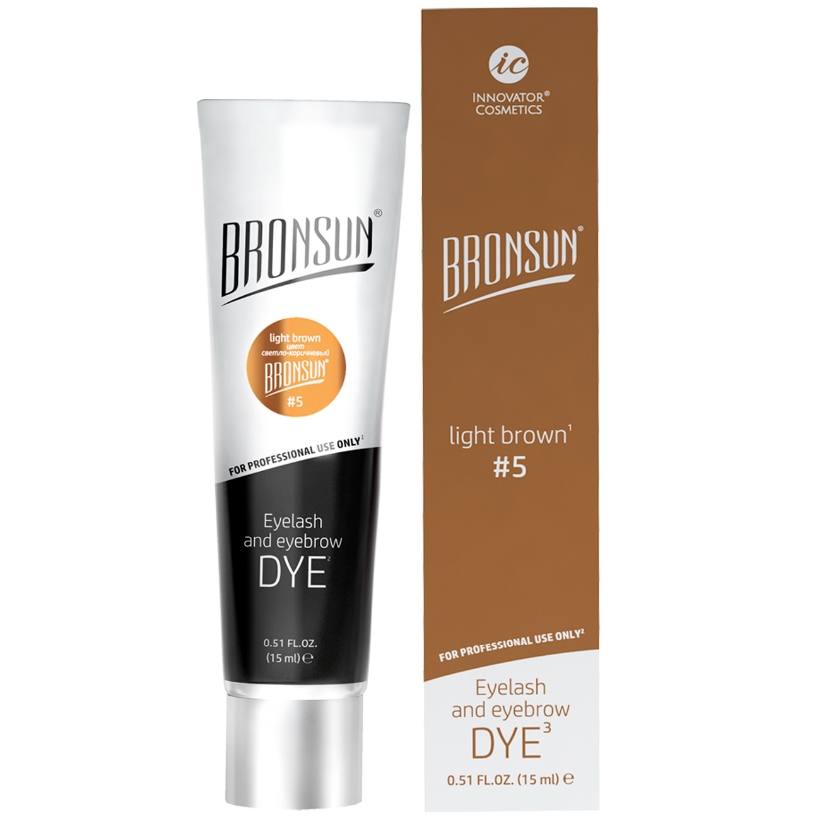 Краска для бровей и ресниц BRONSUN, цвет светло-коричневый №