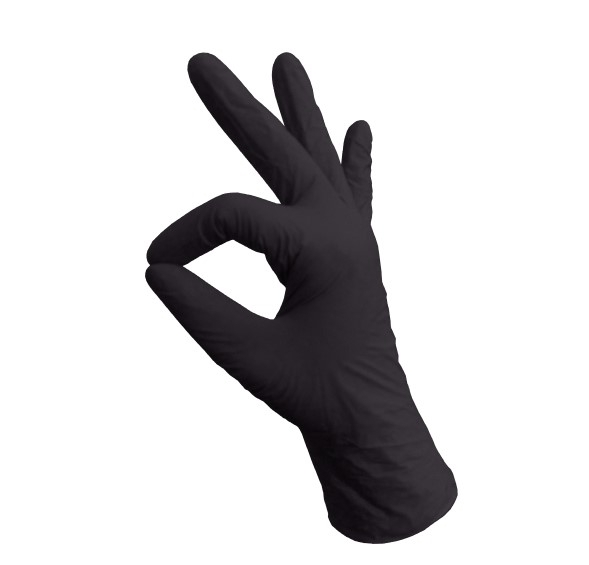 Перчатки нитриловые черные 100шт M