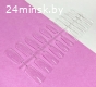 Типсы гелевые прозрачные MIXED Квадрат, 1 пластина - 24 шт